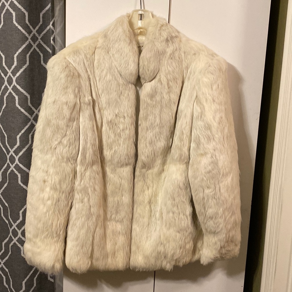 1990 Dyed Rabbit Fur Coat Small